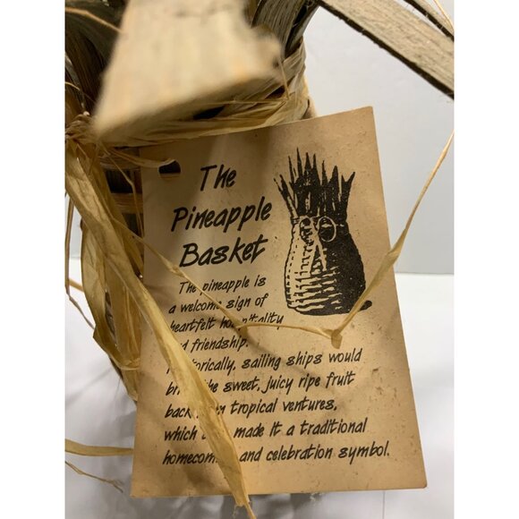 Handcrafted Pineapple Basket Woven Decor 5” Wide 10” Tall - Picture 2 of 8